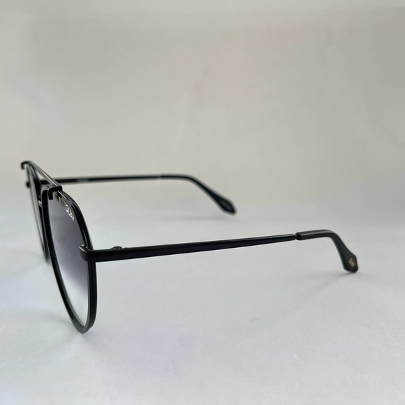 Quay Australia Dirty Habit Sunglasses Oversized Aviators Matte Black Fade main image 5